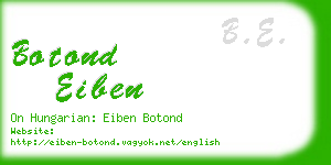 botond eiben business card